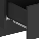 vidaXL Noptieră de perete, negru vidaXL Noptieră de perete, negru