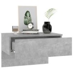 vidaXL Noptieră de perete, gri beton vidaXL Noptieră de perete, gri beton