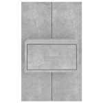 vidaXL Noptiere de perete, 2 buc., gri beton