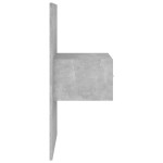 vidaXL Noptiere de perete, 2 buc., gri beton