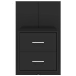 vidaXL Noptieră de perete, negru vidaXL Noptieră de perete, negru