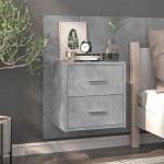 vidaXL Noptieră de perete, gri beton vidaXL Noptieră de perete, gri beton