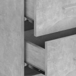 vidaXL Noptieră de perete, gri beton vidaXL Noptieră de perete, gri beton