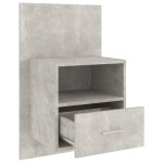 vidaXL Noptieră de perete, gri beton vidaXL Noptieră de perete, gri beton