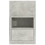 vidaXL Noptiere de perete, 2 buc., gri beton