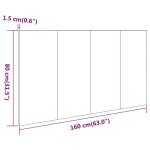 vidaXL Tăblie de pat, stejar Sonoma, 160x1,5x80 cm, lemn prelucrat