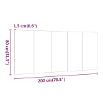 vidaXL Tăblie de pat,alb extralucios, 200x1,5x80 cm, lemn prelucrat vidaXL Tăblie de pat,alb extralucios, 200x1,5x80 cm, lemn prelucrat
