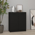 vidaXL Servantă, negru, 60x30x70 cm, lemn prelucrat