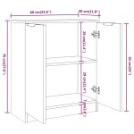 vidaXL Servantă, alb extralucios, 60x30x70 cm, lemn prelucrat vidaXL Servantă, alb extralucios, 60x30x70 cm, lemn prelucrat