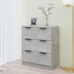 vidaXL Dulap, gri beton, 60x30x70 cm, lemn prelucrat vidaXL Dulap, gri beton, 60x30x70 cm, lemn prelucrat