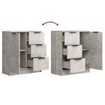vidaXL Dulap, gri beton, 60x30x70 cm, lemn prelucrat vidaXL Dulap, gri beton, 60x30x70 cm, lemn prelucrat