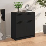 vidaXL Servantă, negru, 60x30x70 cm, lemn prelucrat