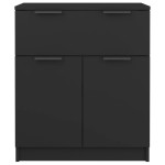 vidaXL Servantă, negru, 60x30x70 cm, lemn prelucrat