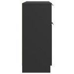 vidaXL Servantă, negru, 60x30x70 cm, lemn prelucrat