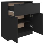 vidaXL Servantă, negru, 60x30x70 cm, lemn prelucrat