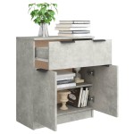 vidaXL Dulap, gri beton, 60x30x70 cm, lemn prelucrat