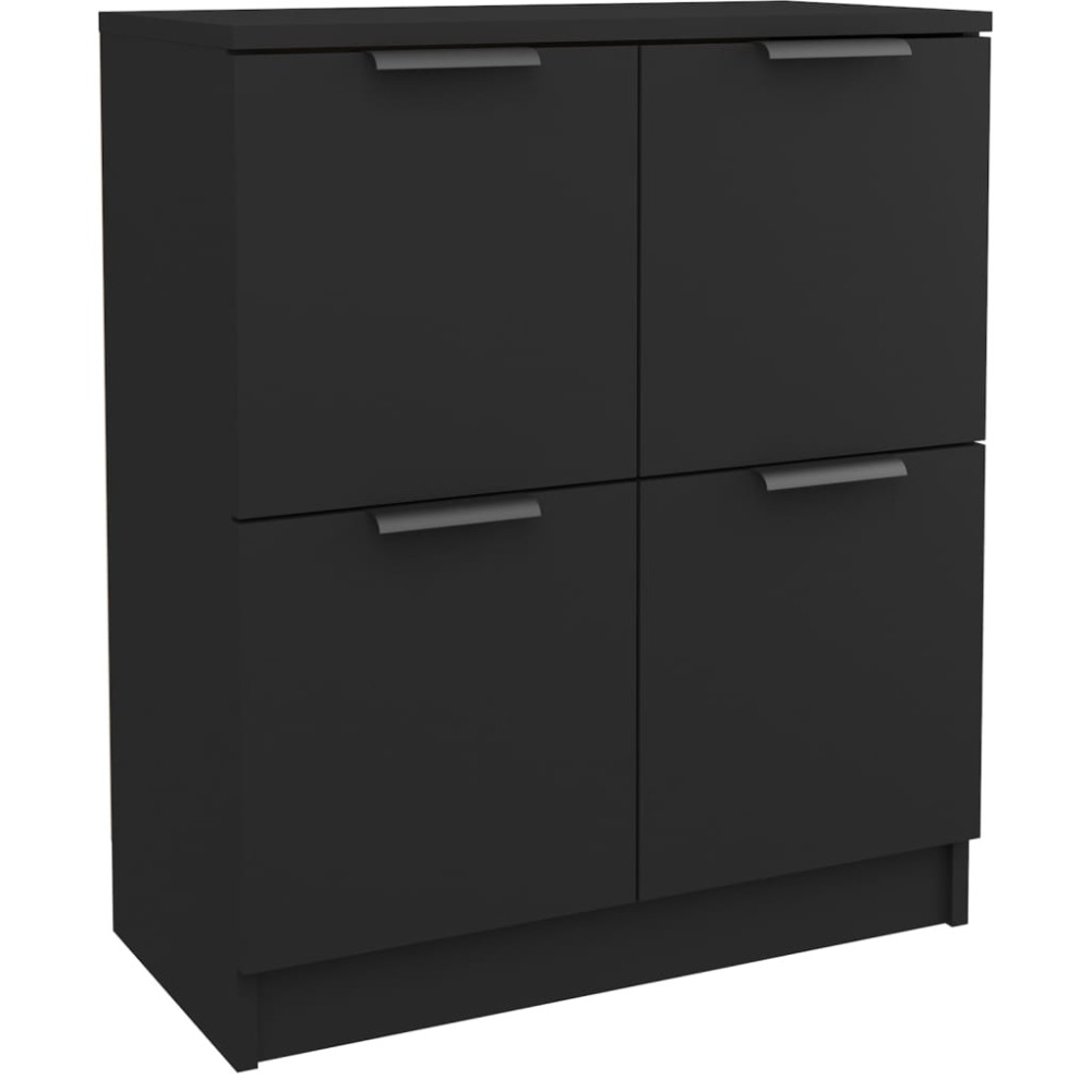 vidaXL Servantă, negru, 60x30x70 cm, lemn prelucrat