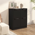 vidaXL Servantă, negru, 60x30x70 cm, lemn prelucrat vidaXL Servantă, negru, 60x30x70 cm, lemn prelucrat
