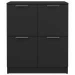 vidaXL Servantă, negru, 60x30x70 cm, lemn prelucrat vidaXL Servantă, negru, 60x30x70 cm, lemn prelucrat