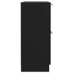 vidaXL Servantă, negru, 60x30x70 cm, lemn prelucrat vidaXL Servantă, negru, 60x30x70 cm, lemn prelucrat