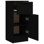 vidaXL Servantă, negru, 30x30x70 cm, lemn prelucrat