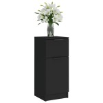 vidaXL Servante, 2 buc., negru, 30x30x70 cm, lemn prelucrat