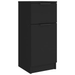 vidaXL Servante, 2 buc., negru, 30x30x70 cm, lemn prelucrat