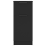 vidaXL Servante, 2 buc., negru, 30x30x70 cm, lemn prelucrat
