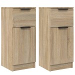 vidaXL Dulapuri, 2 buc., stejar sonoma, 30x30x70 cm, lemn compozit