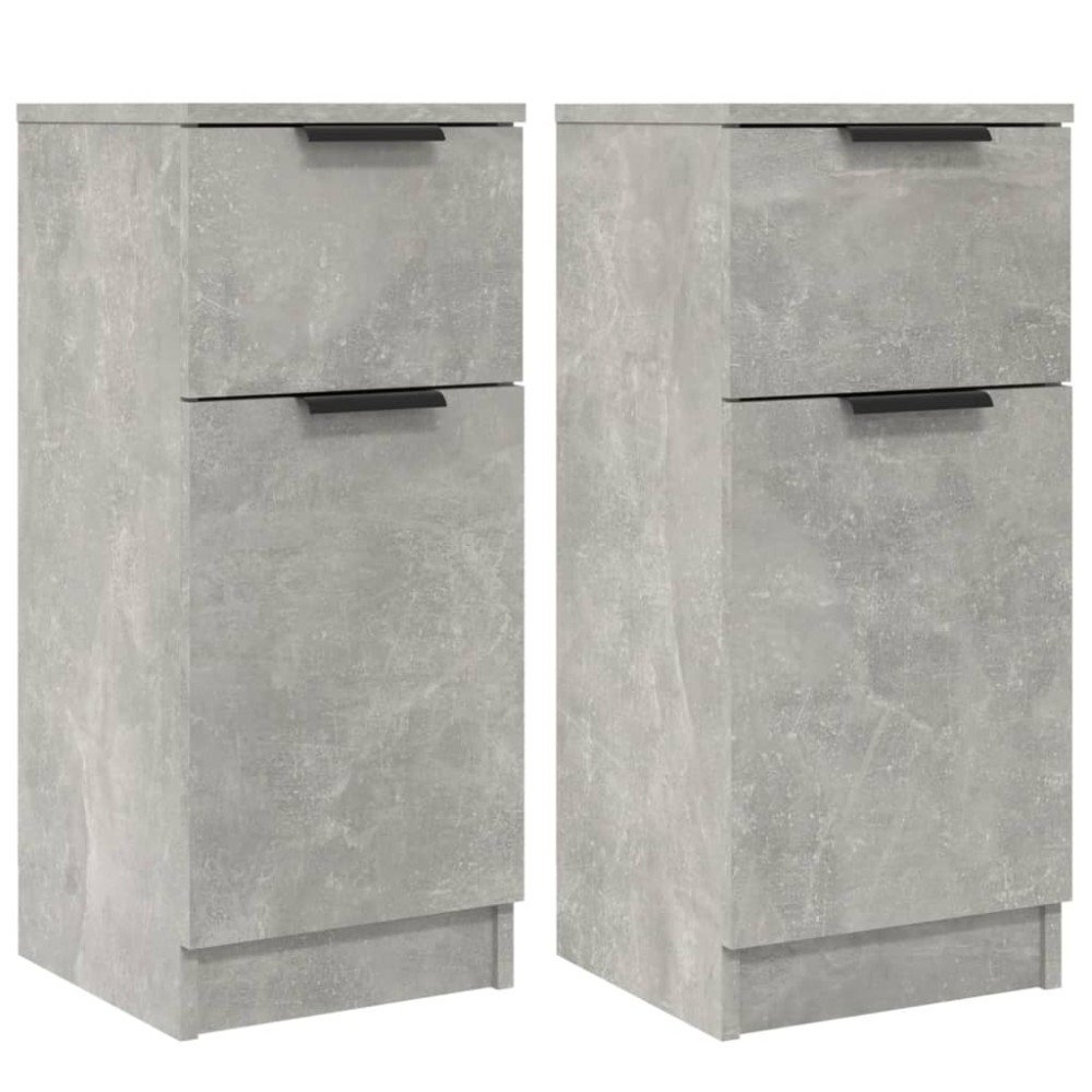 vidaXL Dulapuri, 2 buc., gri beton, 30x30x70 cm, lemn compozit