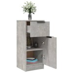 vidaXL Dulapuri, 2 buc., gri beton, 30x30x70 cm, lemn compozit