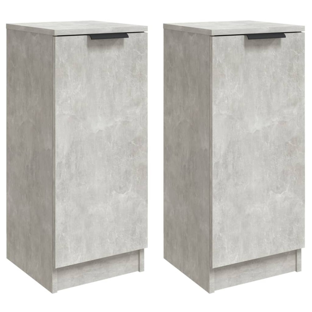 vidaXL Dulapuri, 2 buc., gri beton, 30x30x70 cm, lemn compozit