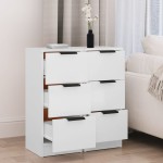 vidaXL Dulap, 2 buc., alb, 30x30x70 cm, lemn prelucrat