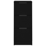 vidaXL Servantă, negru, 30x30x70 cm, lemn prelucrat