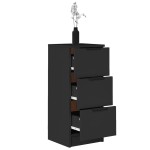 vidaXL Servante, 2 buc., negru, 30x30x70 cm, lemn prelucrat vidaXL Servante, 2 buc., negru, 30x30x70 cm, lemn prelucrat