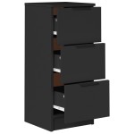 vidaXL Servante, 2 buc., negru, 30x30x70 cm, lemn prelucrat vidaXL Servante, 2 buc., negru, 30x30x70 cm, lemn prelucrat