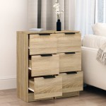 vidaXL Dulapuri, 2 buc., stejar sonoma, 30x30x70 cm, lemn compozit