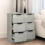 vidaXL Dulapuri, 2 buc., gri beton, 30x30x70 cm, lemn compozit