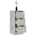 vidaXL Dulapuri, 2 buc., gri beton, 30x30x70 cm, lemn compozit