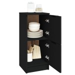 vidaXL Dulapuri, 2 buc., negru, 30x30x70 cm, lemn prelucrat