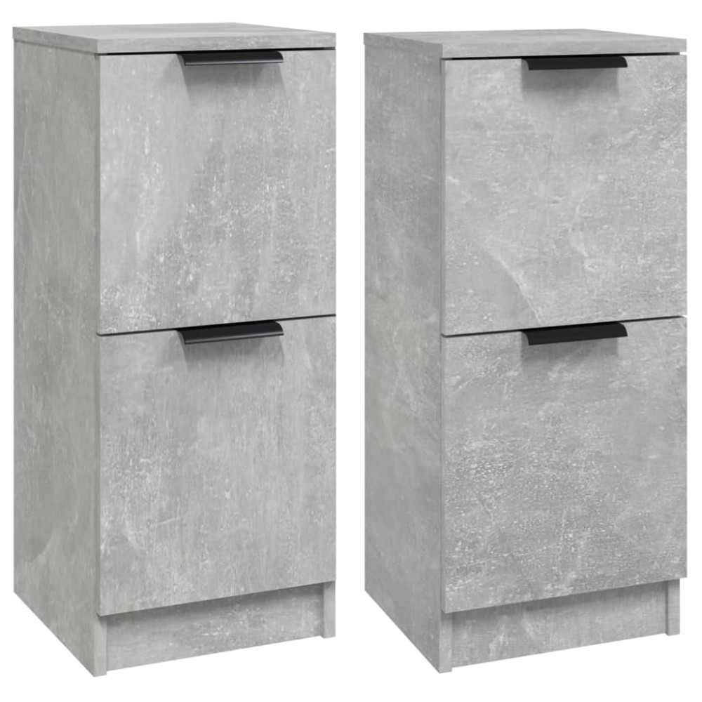 vidaXL Dulapuri, 2 buc., gri beton, 30x30x70 cm, lemn compozit