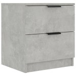 vidaXL Noptiere, 2 buc., gri beton, lemn prelucrat vidaXL Noptiere, 2 buc., gri beton, lemn prelucrat