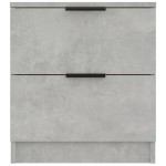 vidaXL Noptiere, 2 buc., gri beton, lemn prelucrat vidaXL Noptiere, 2 buc., gri beton, lemn prelucrat