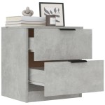 vidaXL Noptiere, 2 buc., gri beton, lemn prelucrat vidaXL Noptiere, 2 buc., gri beton, lemn prelucrat