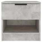 vidaXL Noptiere, 2 buc., gri beton, lemn prelucrat