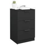 vidaXL Noptiere, 2 buc., Negru, 40x36x65 cm vidaXL Noptiere, 2 buc., Negru, 40x36x65 cm
