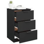 vidaXL Noptiere, 2 buc., Negru, 40x36x65 cm vidaXL Noptiere, 2 buc., Negru, 40x36x65 cm
