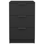 vidaXL Noptiere, 2 buc., Negru, 40x36x65 cm vidaXL Noptiere, 2 buc., Negru, 40x36x65 cm