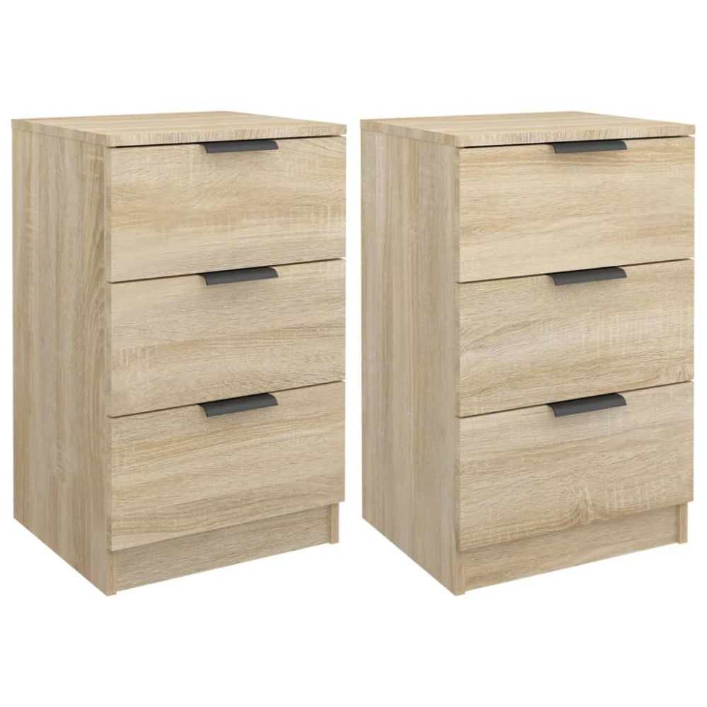 vidaXL Noptiere, 2 buc., stejar sonoma, 40x36x65 cm