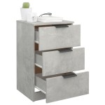 vidaXL Noptieră, gri beton, 40x36x65 cm